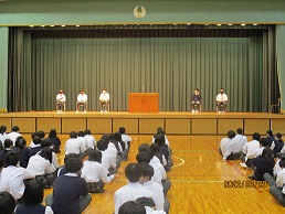 9月29日　後期生徒会役員選挙の写真